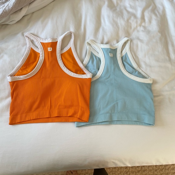 Wilson Light Blue Ribbed Tank Top - Picture 2 of 5